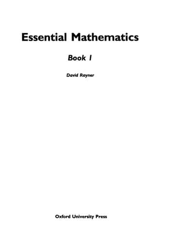 Cover image for Essential Mathematics