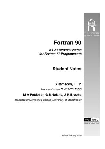 Cover image for Programmer's guide to Fortran 90