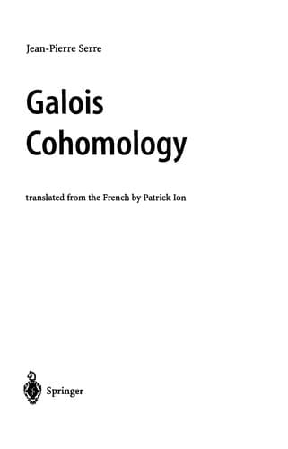 Cover image for Galois cohomology