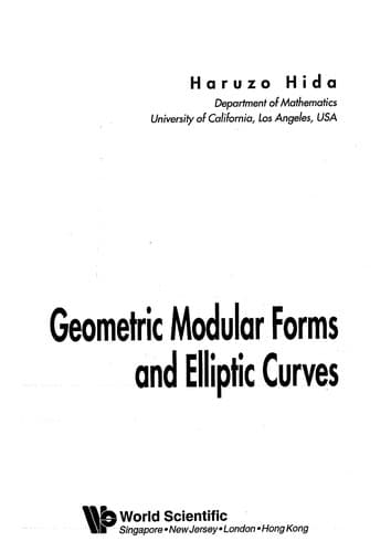 Cover image for Geometric modular forms and elliptic curves