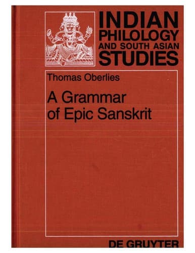 Cover image for A grammar of epic Sanskrit