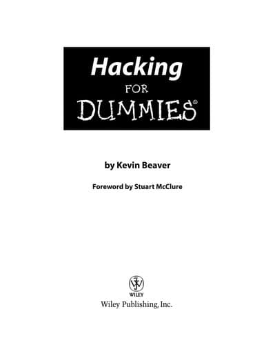 Cover image for Hacking for dummies