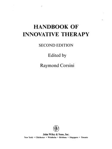 Cover image for Handbook of innovative therapy