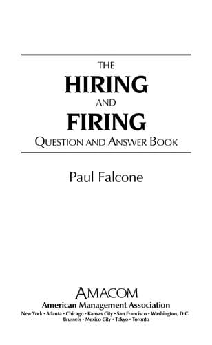 Cover image for The hiring and firing question and answer book