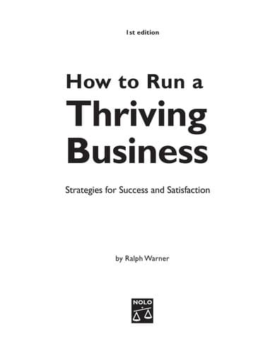 Cover image for How to Run a Thriving Business