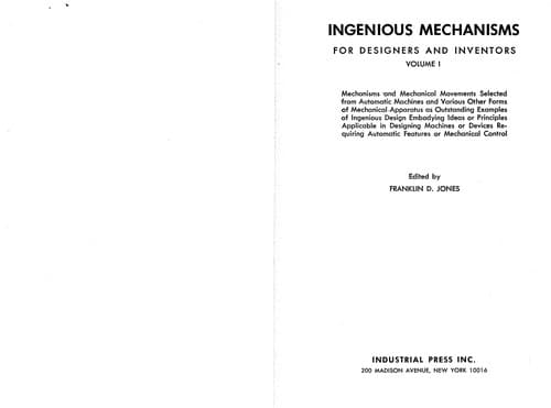 Cover image for Ingenious mechanisms for designers and inventors.