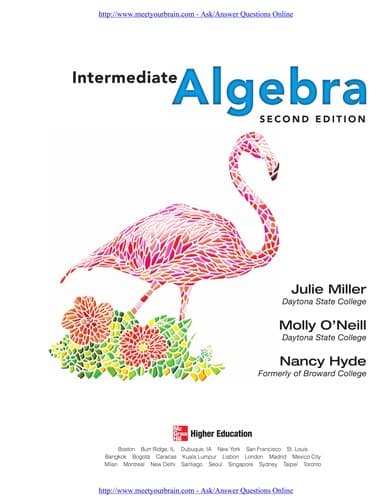 Cover image for Intermediate algebra