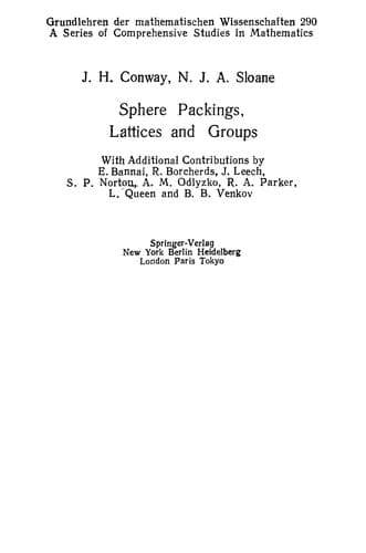 Cover image for Sphere packings, lattices, and groups