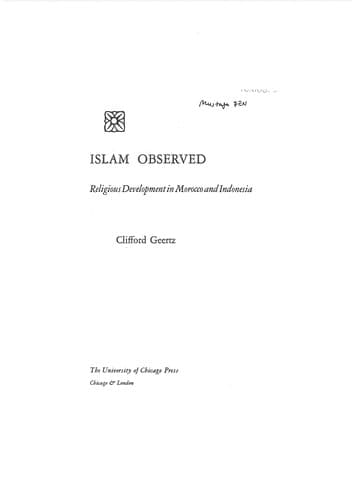 Cover image for Islam observed