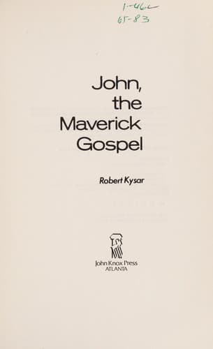 Cover image for John, the maverick Gospel