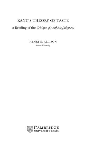 Kant's theory of taste