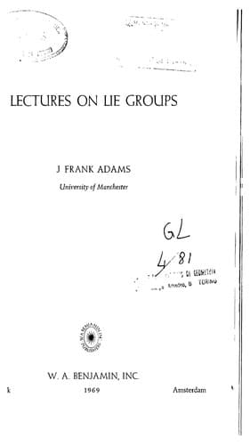 Cover image for Lectures on Lie groups