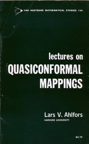 Cover image for Lectures on quasiconformal mappings