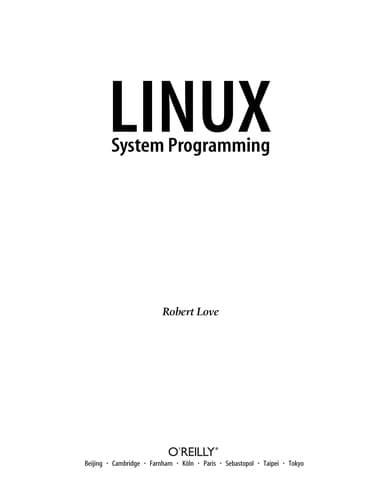 Cover image for Linux System Programming