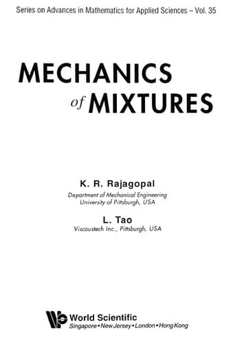 Cover image for Mechanicsof mixtures