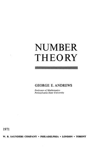 Cover image for Number theory