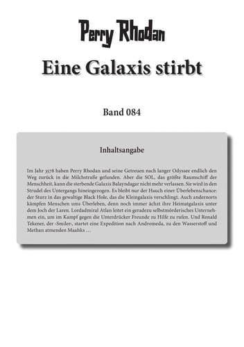Cover image for Eine Galaxis stirbt