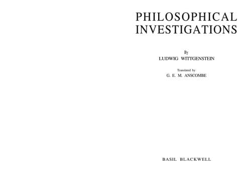 Cover image for Philosophical investigations