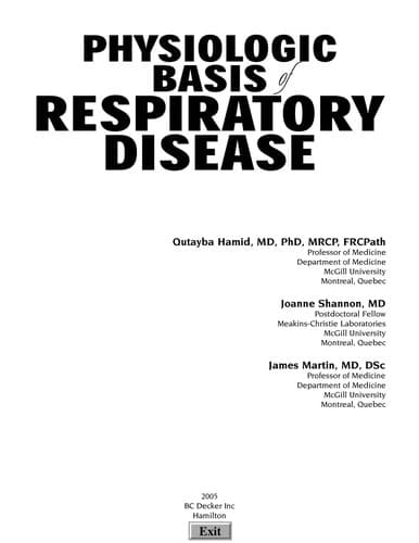 Cover image for Physiologic basis of respiratory disease