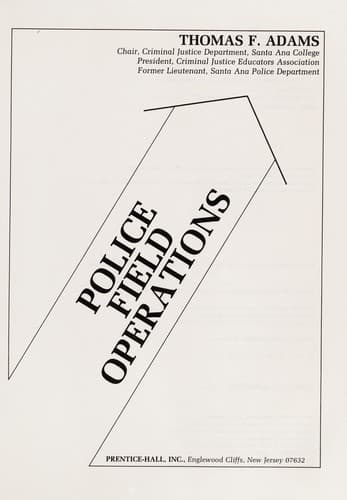 Cover image for Police field operations