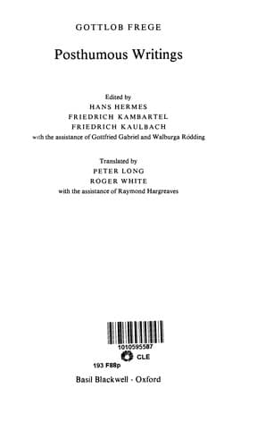 Cover image for Posthumous writings