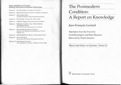 Cover image for The postmodern condition
