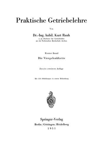 Praktische Getriebelehre