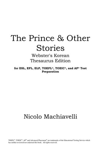 Cover image for The prince & other stories