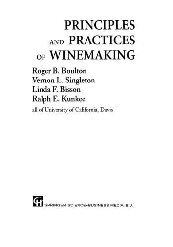 Cover image for Principles and practices of winemaking