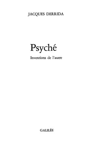 Cover image for Psyché