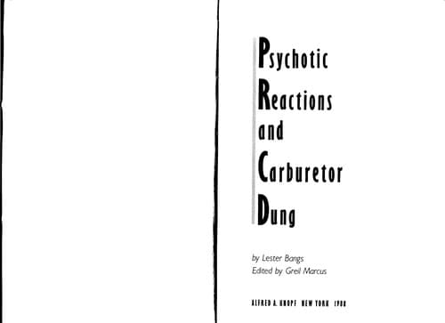 Cover image for Psychotic reactions and carburetor dung