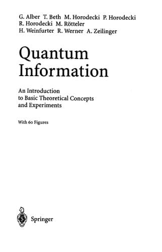 Cover image for Quantum information