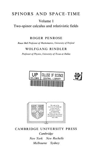 Cover image for Spinors and space-time