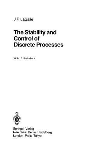 Cover image for The stability and control of discrete processes