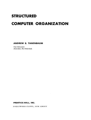 Cover image for Structured computer organization