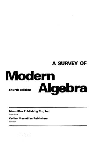 Cover image for A survey of modern algebra