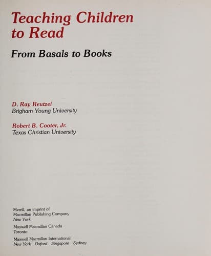 Cover image for Teaching children to read