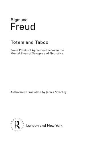 Cover image for Totem and taboo