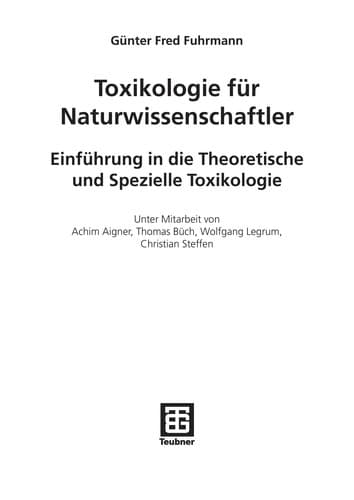 Toxikologie für Naturwissenschaftler