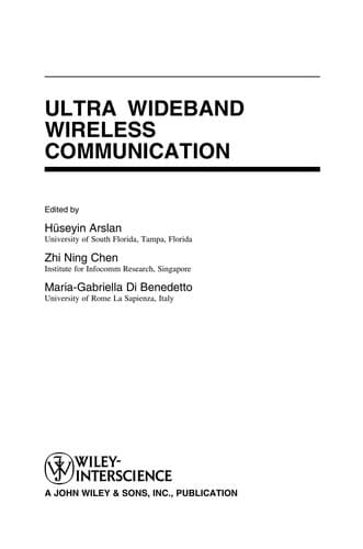 Cover image for Ultra wideband wireless communication