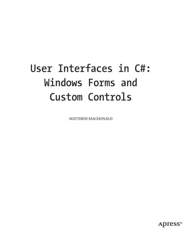 Cover image for User Interfaces in C SHARP