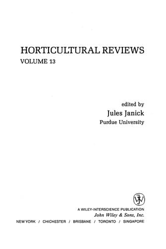 Cover image for Horticultural Reviews.