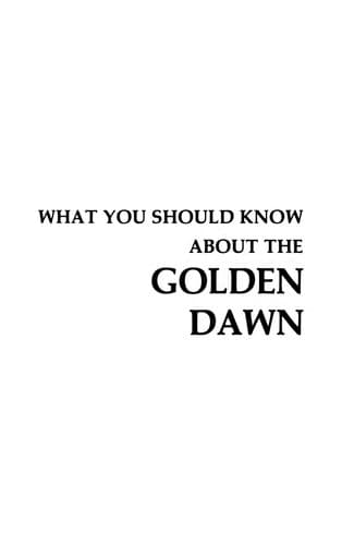Cover image for What you should know about the Golden Dawn