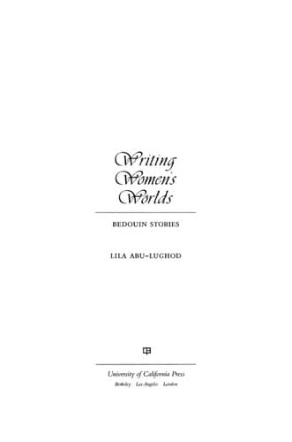 Cover image for Writing women's worlds