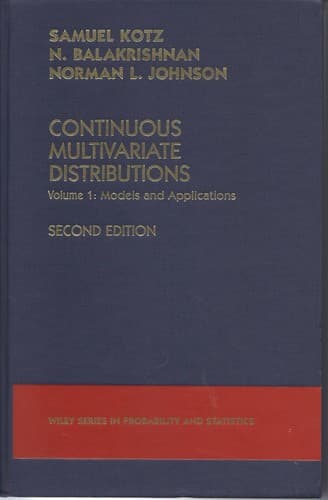 Cover image for Continuous multivariate distributions