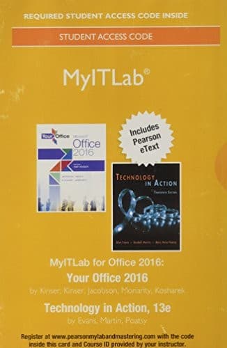 Cover image for MyLab IT with Pearson eText -- Access Card -- for Your Office 2016 with Technology In Action