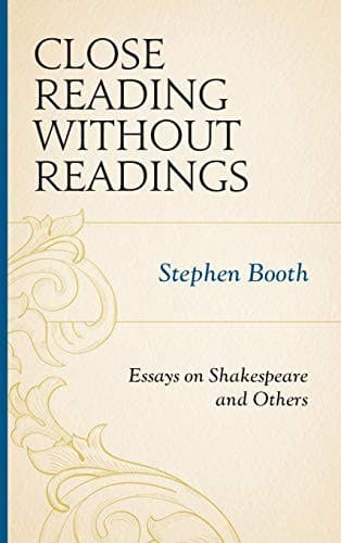 Cover image for Close Reading without Readings