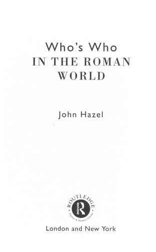Cover image for Who's who in the Roman world