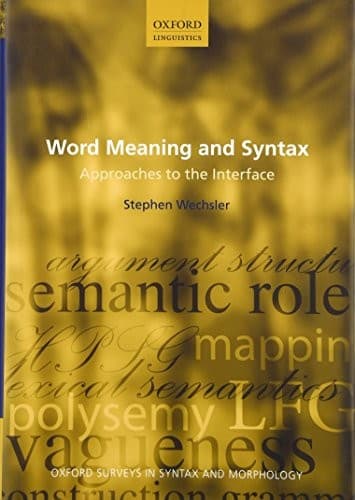 Cover image for Word Meaning and Syntax