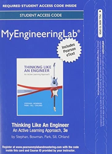 Cover image for MyLab Engineering with Pearson eText -- Access Card -- for Thinking Like An Engineer